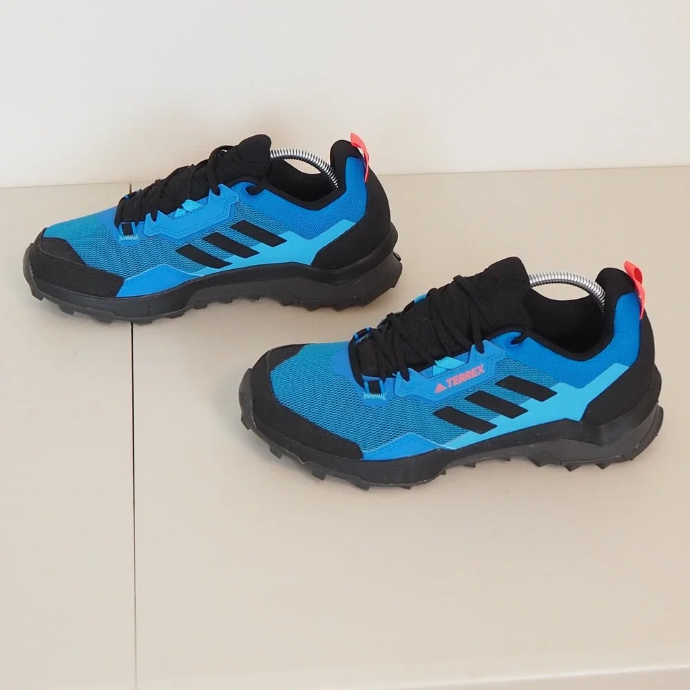 Adidas Terrex Ax4 Mens 9 Primegreen Blue Rush Trail Running Shoes GZ3009 Hiking
